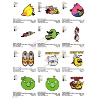 12 Angry Birds Embroidery Designs Collections 13